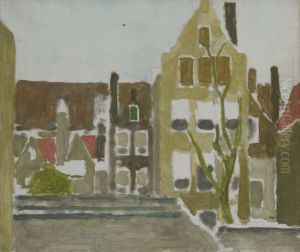Groep huizen by George Hendrik Breitner