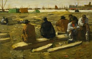 Lunch Break at the Building Site in the Van Diemenstraat in Amsterdam by George Hendrik Breitner