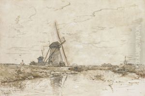 Landschap met molens