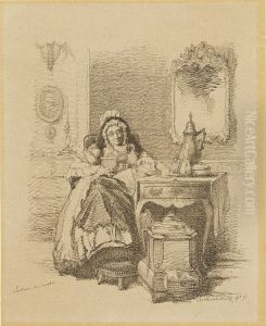 Old Lady Reading by Alexander Hugo Bakker Korff