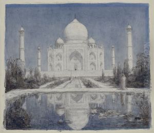 Taj Mahal bij maanlicht by Marius Bauer