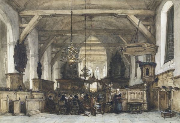 Interior of the Church in Maasland - view 1