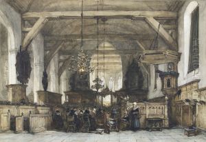 Interior of the Church in Maasland by Johannes Bosboom