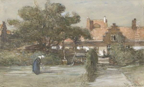 Courtyard of the Heilige Geesthofje at the Paviljoensgracht in The Hague - view 1