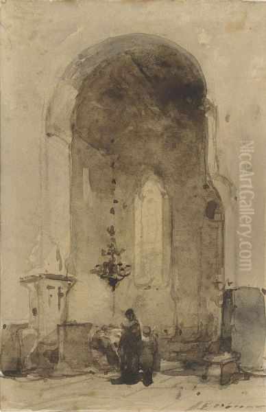 Interior of the Geertekerk in Utrecht - view 1