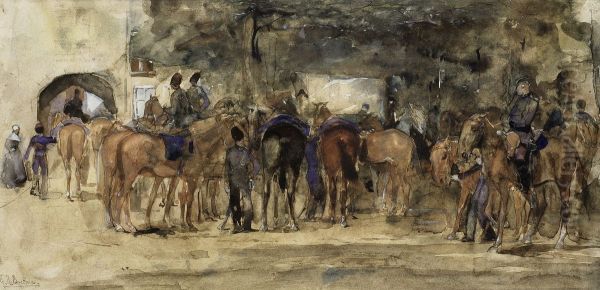 Cavalry Resting on a Square - view 1