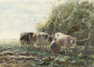 De melkbocht by Willem Maris