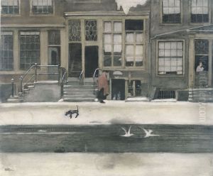 De Kromboomsloot te Amsterdam by Willem Witsen