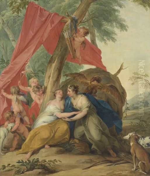 Jupiter, vermomd als Diana, verleidt de nimf Callisto - view 1