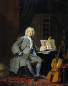 Portret van een lid van de familie Van der Mersch by Cornelis Troost