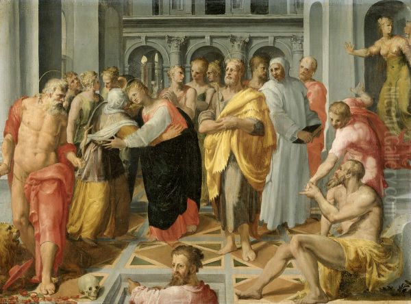 Visitation (Meeting of Mary and Elizabeth in the Presence of Saints Joseph and Jerome) - view 1