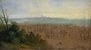 De troepen van Lodewijk XIV voor Naarden, 20 juli 1672 by Adam Frans van der Meulen