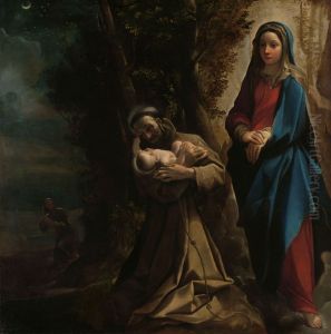 Visioen van de Heilige Antonius van Padua of de Heilige Franciscus van Assisi