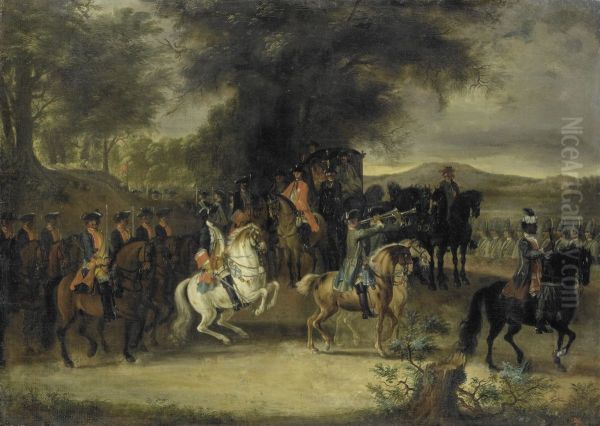 Inspectie van een regiment cavalerie, wellicht door Willem van Hessen-Homburg - view 1