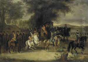 Inspectie van een regiment cavalerie, wellicht door Willem van Hessen-Homburg Inspectie van een regiment cavalerie, wellicht door Willem van Hessen-Homburg