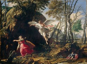 Hagar and Ishmael in the Wilderness by Francesco Cozza