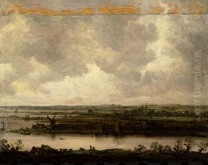 Vergezicht op het Spaarne en het Haarlemmermeer Vergezicht op het Spaarne en het Haarlemmermeer