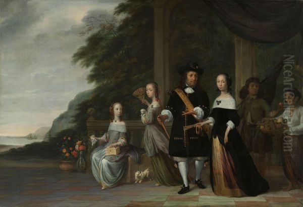 Pieter Cnoll, Cornelia van Nijenrode and their Daughters - view 1