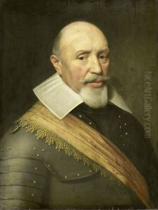 Portret van een officier by Jan Van Ravesteyn