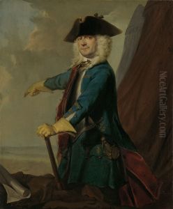 Gerrit Sichterman (1688-1730). Generaal kwartiermeester der cavalerie, kolonel van het regiment infanterie Oranje-Groningen, commandant van Grave by Cornelis Troost