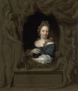 Portrait of Eva Visscher by Michiel van Musscher