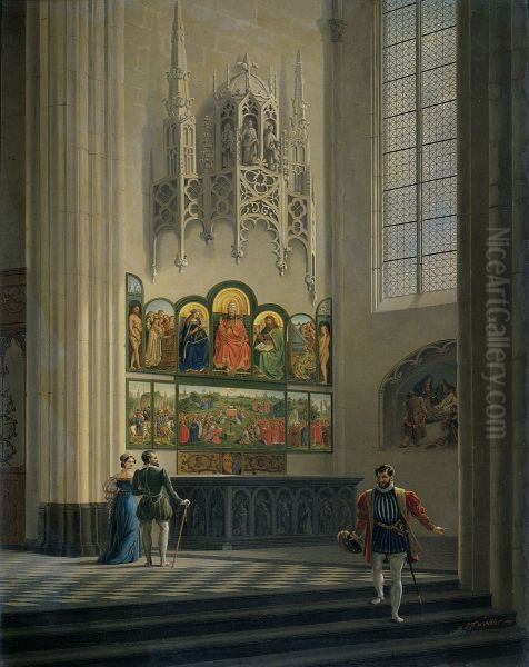 Het Lam Gods van de gebroeders van Eyck in de Sint Bavo te Gent - view 1