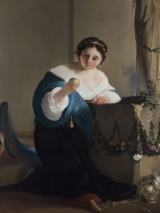 Cydippe with Acontius's apple by Paulus Bor