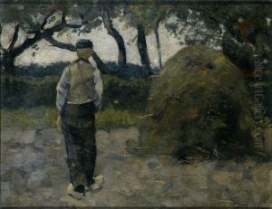 A Farmer standing near a Hay-Stack by Richard Roland Holst