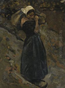 Boerin met een zak by Richard Roland Holst