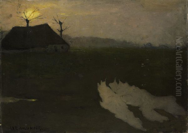 Avondlandschap met maan (1891) - view 1