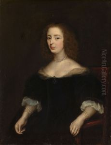 Portrait of Anna van den Corput (1599-1645). Wife of Jacob de Witt by Jan de Baen