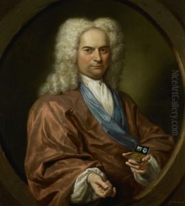 Portret van David Leeuw (1682-1755). Doopsgezind koopman in stoffen en manufacturen