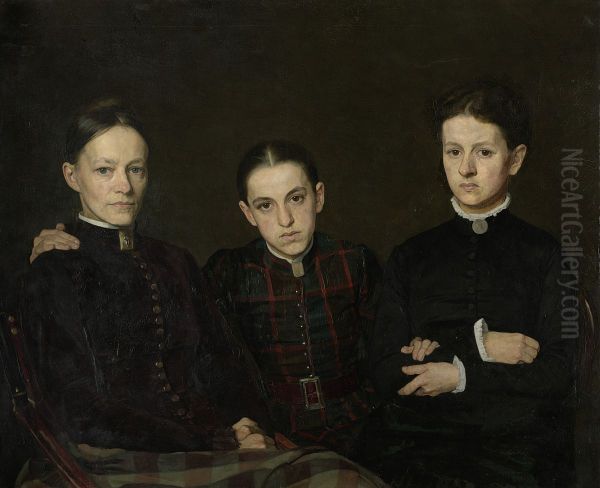 Portret van Cornelia, Clara en Johanna Veth - view 1