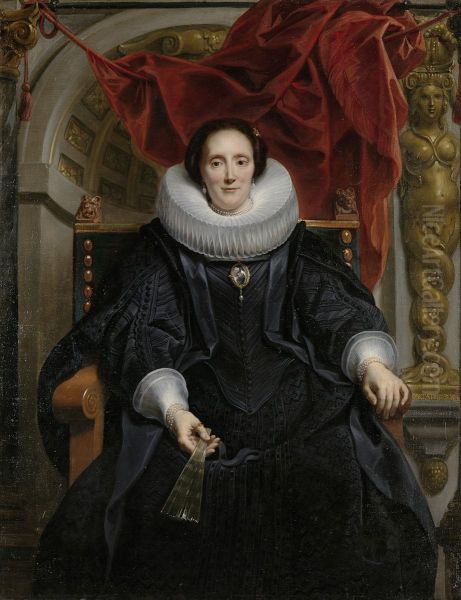 Portret van Catharina Behaghel (1597-1666), echtgenote van Rogier Le Witer - view 1