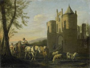 De voorpoort van kasteel Egmond