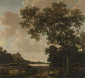 Landschap met de Zwanenburcht te Kleef
