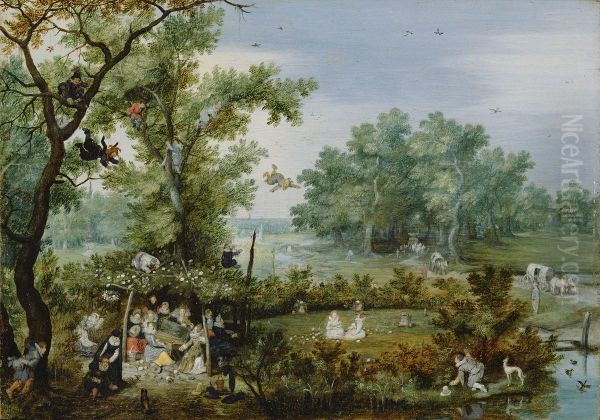 A Merry Company in an Arbor - view 1