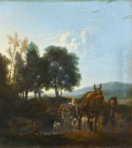 Landschap met muilezeldrijver