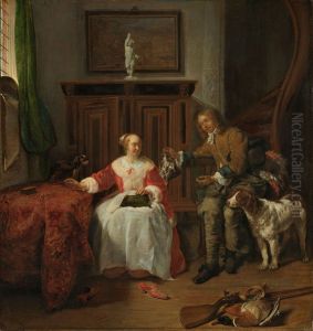 De jagersbuit by Gabriel Metsu