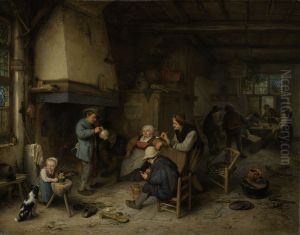 Boerengezelschap binnenshuis Boerengezelschap binnenshuis