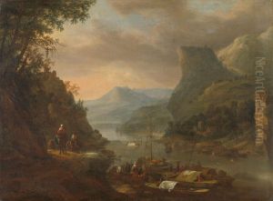 Riviergezicht in een bergachtige streek by Herman Saftleven