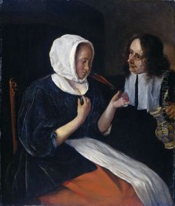 Een drinkend paar by Jan Steen