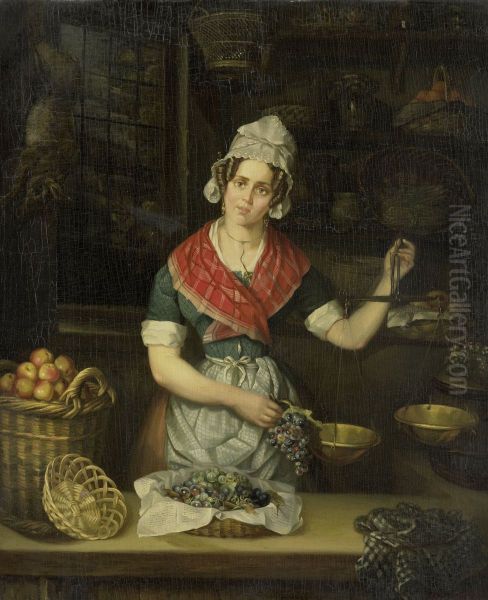 Woman Selling Fruit - view 1