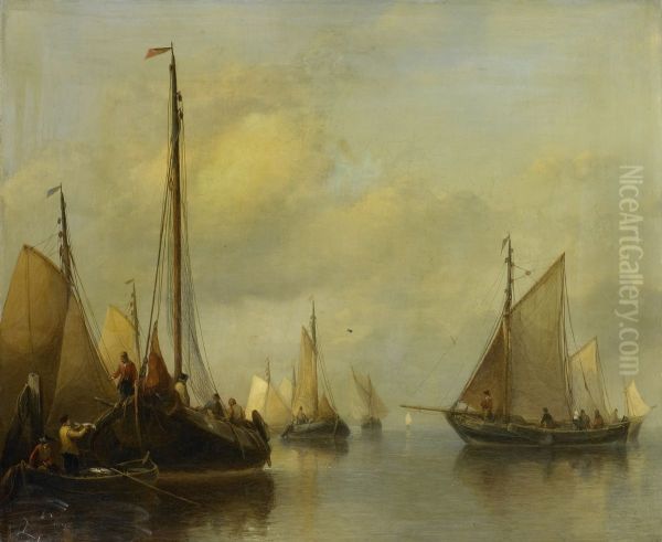 Fishing Boats on Calm Water - view 1