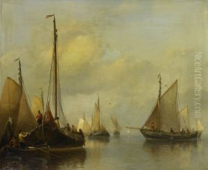 Fishing Boats on Calm Water by Anthonie Waldorp