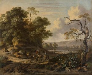 Landschap met ezelrijder by Jan Wijnants