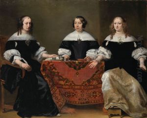 Portrait of the Three Regentesses of the Leprozenhuis, Amsterdam by Ferdinand Bol