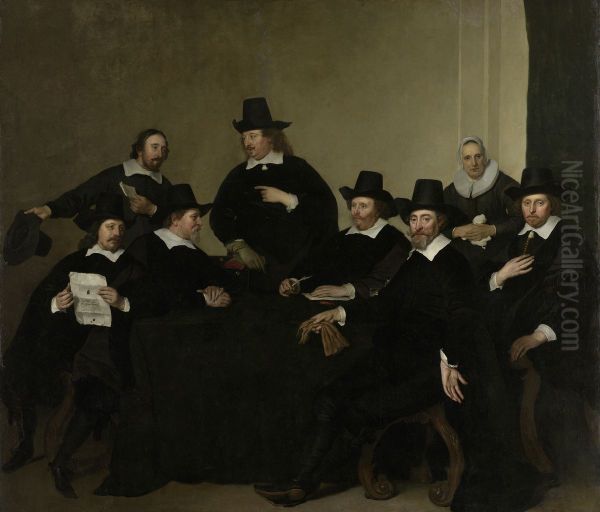 De regenten van het Nieuwe Zijds Huiszittenhuis te Amsterdam, ca 1650. - view 1