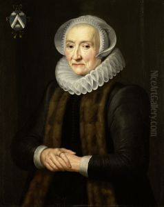 Portret van Alid van der Laen (1542-1626) by Michiel Jansz. van Mierevelt