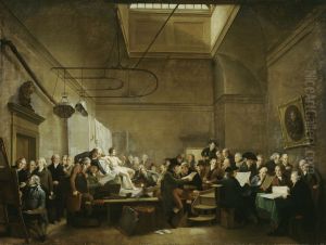 De tekenzaal van de Maatschappij Felix Meritis by Adriaan de Lelie